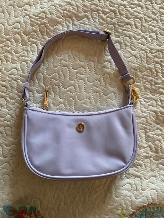 lululemon athletica Handbags - lululemon athletica Lilac Shoulder Bag with Gold Hardware